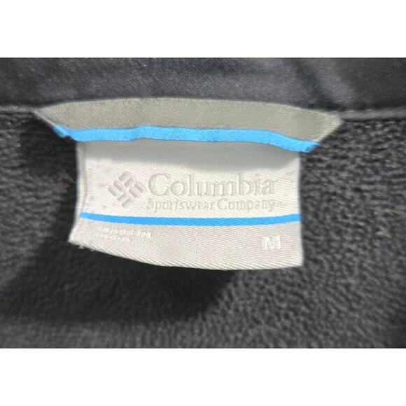 Columbia Jacket Mens Medium Black Full Zip Ascender Softshell Windbreaker Fleece - Picture 3 of 11